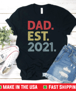 Dad Est 2021 Gift for New Dad to Be Established 2021 T-Shirt