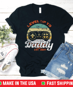 Daddy Daddy 2021 Father Father's Day Level Up Gamer Vintage T-Shirt