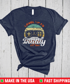 Daddy Daddy 2021 Father Father's Day Level Up Gamer Vintage T-Shirt