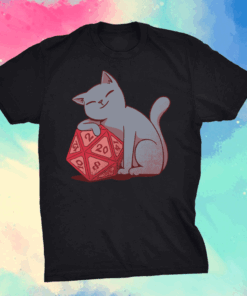 Don’t Bother Me Right Meow, Dungeons and Cats RPG D20 Gamer Shirt