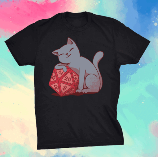 Don’t Bother Me Right Meow, Dungeons and Cats RPG D20 Gamer Shirt