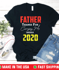 Father Thanks for Carrying Me by Kevin Downswell T-Shirt