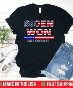 Funny Anti trump lost Biden won Get Over It Democrat T-Shirt