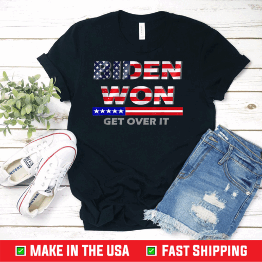 Funny Anti trump lost Biden won Get Over It Democrat T-Shirt