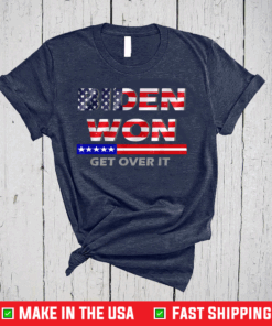 Funny Anti trump lost Biden won Get Over It Democrat T-Shirt