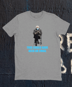 Funny Bernie Sanders Mittens Sitting Inaugruation Meme 2021 T-Shirt