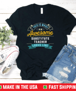 Funny Substitute Teacher Shirt Awesome Job Occupation Shirt