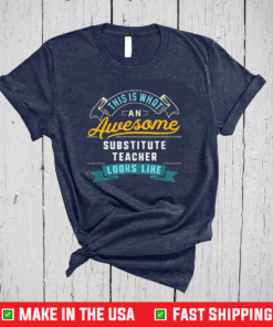 Funny Substitute Teacher Shirt Awesome Job Occupation Shirt