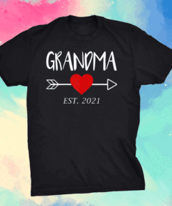 Grandma Est. 2021 Mother Gifts Granny Grandchild Family T-Shirt