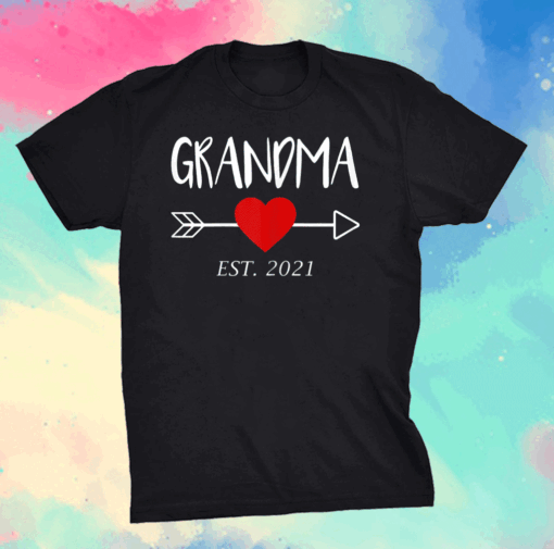 Grandma Est. 2021 Mother Gifts Granny Grandchild Family T-Shirt