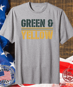 Green and Yellow Green Bay Football Shirt