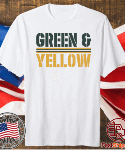 Green and Yellow Green Bay Football Shirt