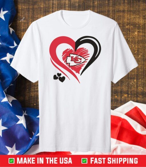 Heart Kansas City Chiefs,Kansas City Chiefs Football Team T-Shirt