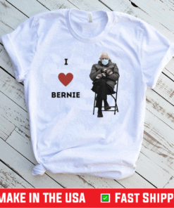 I Heart Bernie Sanders Mittens Sitting Inauguration Funny Meme Premium T-Shirt