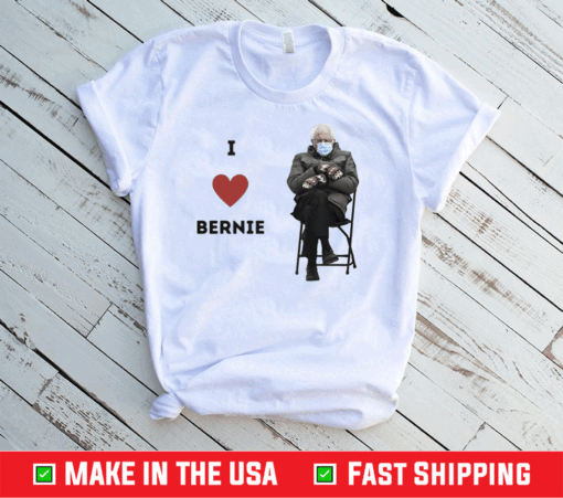 I Heart Bernie Sanders Mittens Sitting Inauguration Funny Meme Premium T-Shirt