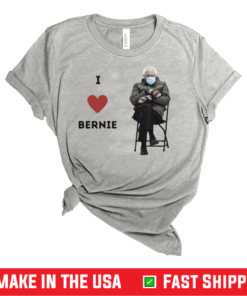 I Heart Bernie Sanders Mittens Sitting Inauguration Funny Meme Premium T-Shirt