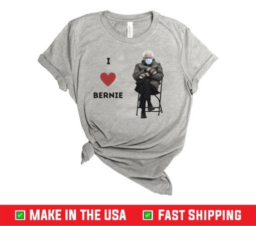 I Heart Bernie Sanders Mittens Sitting Inauguration Funny Meme Premium T-Shirt