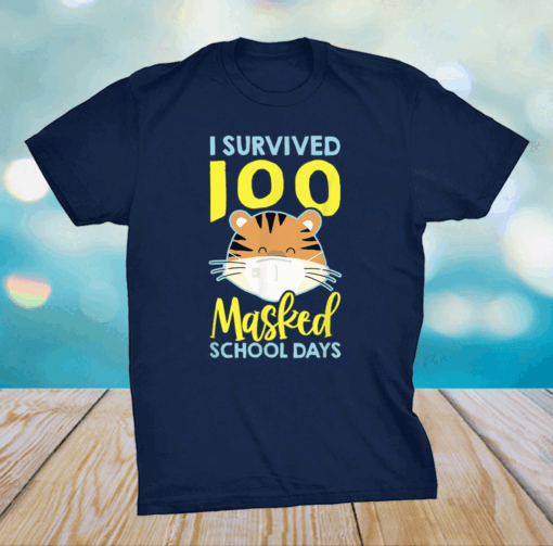 I Survived 100 Masked School Days - 100 Days Of School T-Shirt