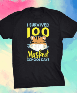 I Survived 100 Masked School Days - 100 Days Of School T-Shirt