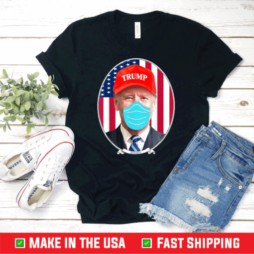 Joe Biden Wearing Hat Trump and mask T-Shirt