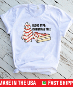 Little Debbie Blood type Christmas tree T-Shirt