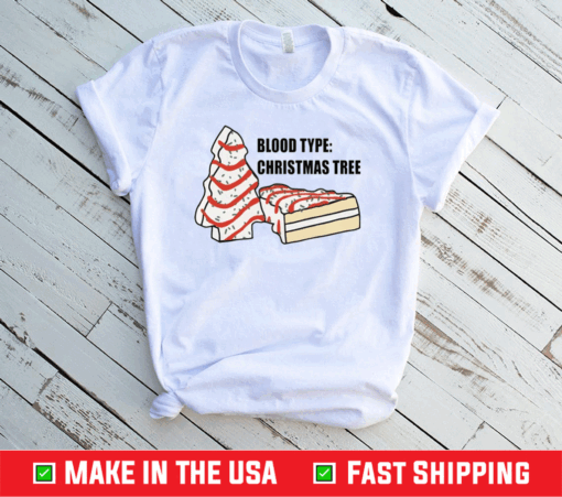 Little Debbie Blood type Christmas tree T-Shirt