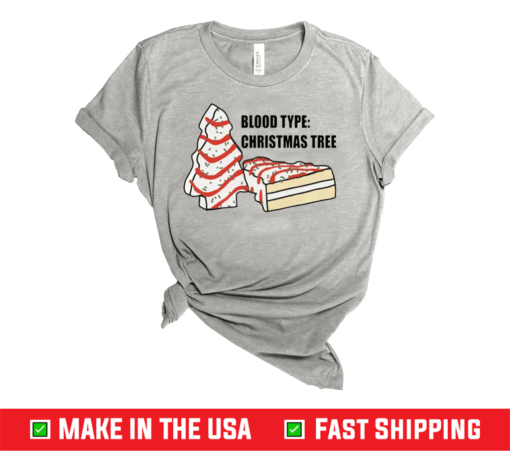 Little Debbie Blood type Christmas tree T-Shirt