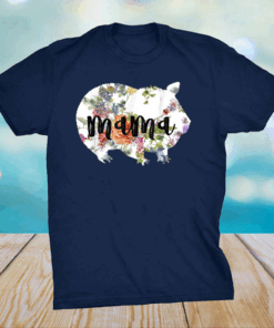 Mama Guinea Pig Floral Mom Lover Mothers Day T-Shirt