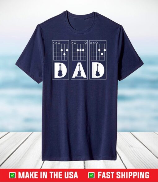 Mens DAD Guitar Chord, Funny Guitarist T-Shirt