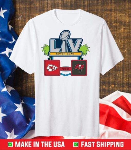 NFL Super Bowl LV 55 Kansas City Chiefs vs Tampa Bay Buccaneers Gift T-Shirt