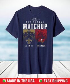 New Orleans Saints vs. Tampa Bay Buccaneers 2020 NFL Playoffs Divisional Matchup T-Shirt