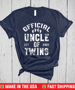 Official Uncle of Twins est 2021 Father's Day T-Shirt