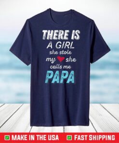 Papa Gifts Shirts from Granddaughter, She Stole My Heart T-Shirt