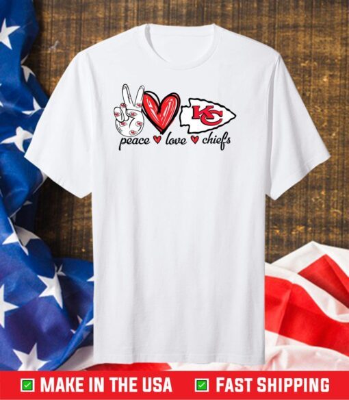 Peace Love Chiefs Football Teams,Kansas City Chiefs Classic T-Shirt