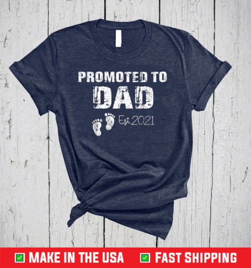 Promoted To Dad Est 2021 T-Shirt Fathers Day T-Shirt