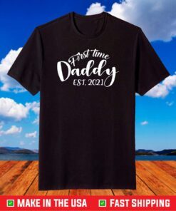 Promoted To Daddy Est 2021 T-Shirt New Dad T-Shirts