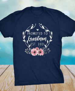 Promoted To Grandmom Est 2021 Mothers Day New Grandma T-Shirt