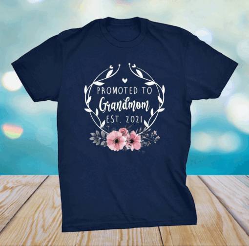 Promoted To Grandmom Est 2021 Mothers Day New Grandma T-Shirt