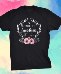 Promoted To Grandmom Est 2021 Mothers Day New Grandma T-Shirt