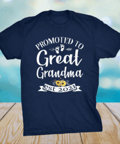 Promoted To Great Grandma est 2021 Shirt Mother's Day T-Shirt