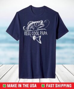 Reel Cool Papa Fishing Dad Gifts Father's Day Fisherman Fish T-Shirt