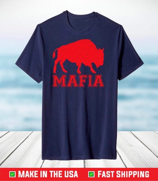 Retro Bills Fan Mafia - Buffalo Sports Fan Football T-Shirt