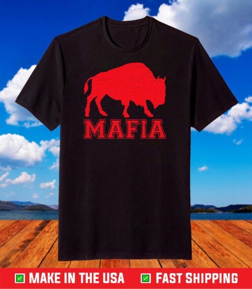 Retro Bills Fan Mafia - Buffalo Sports Fan Football T-Shirt