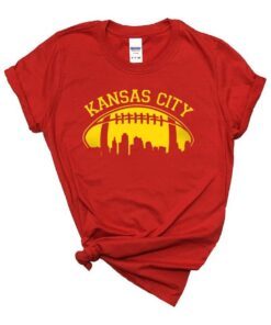 Retro Kansas City Skyline,Kansas City Football Fans,Kansas City Lover Supporter Unisex T-Shirt