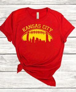 Retro Kansas City Skyline,Kansas City Football Fans,Kansas City Lover Supporter Unisex T-Shirt