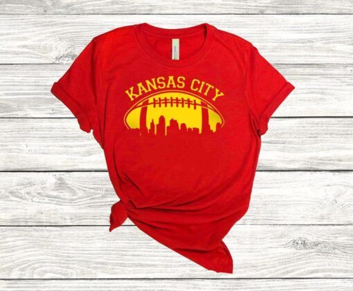 Retro Kansas City Skyline,Kansas City Football Fans,Kansas City Lover Supporter Unisex T-Shirt