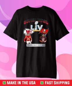 Tampa Bay Buccaneers Vs Kansas City Chiefs Super Bowl 2021 Gift T-Shirt