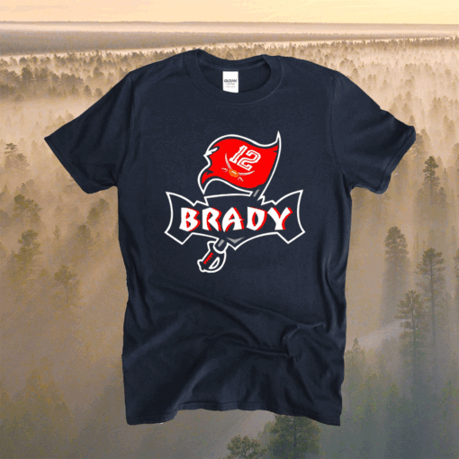 Tom Brady #12 Tampa Bay Buccaneers Flag Logo 2021 T-Shirt, Buccaneers NFC Champions 2021 Football Shirt, Tom Brady Shirt