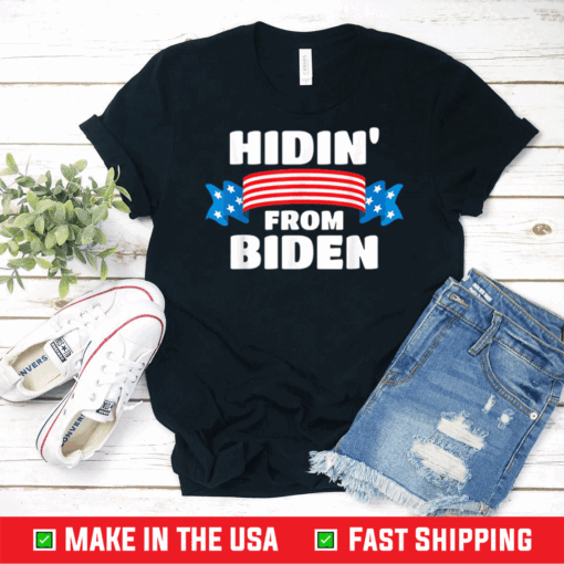 Vintage Hidin from Biden shirt USA Flag Joe Biden T-Shirt