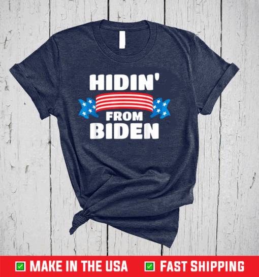 Vintage Hidin from Biden shirt USA Flag Joe Biden T-Shirt